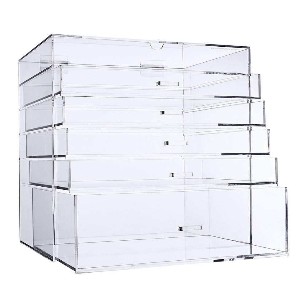 SortWise Extra Large Clear Acrylic Cosmetic Makeup Organizer Cube Display Case Container Cabinet (6 Drawers, X,Large)